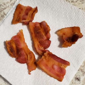 finished bacon chips