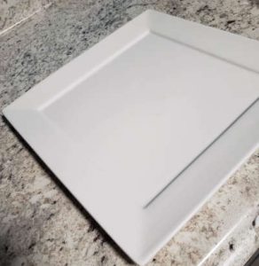 large square ceramic plate