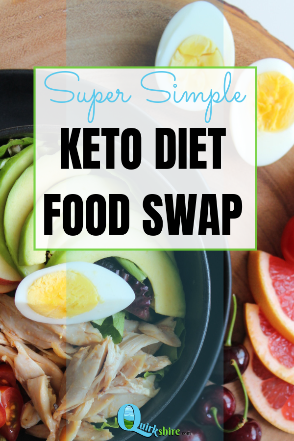 Keto food swap list from Quirkshire.com