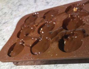 filled molds to make keto dark chocolate nut balls