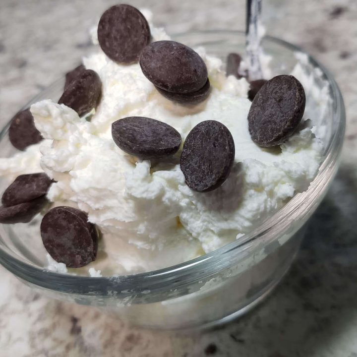 add your favorite toppings to keto fluff for a special treat