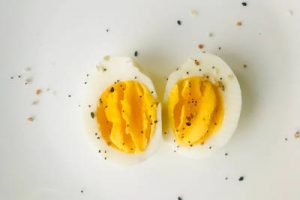 boiled egg with seasoning
