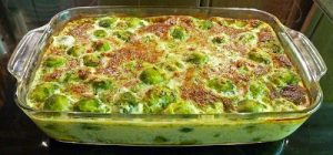 brussels sprouts casserole is a delicious low carb, keto friendly casserole perfect to share for the holidays!