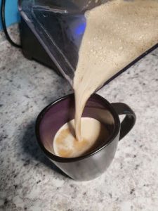 Pour the keto butter coffee mixture into your favorite mug and enjoy!