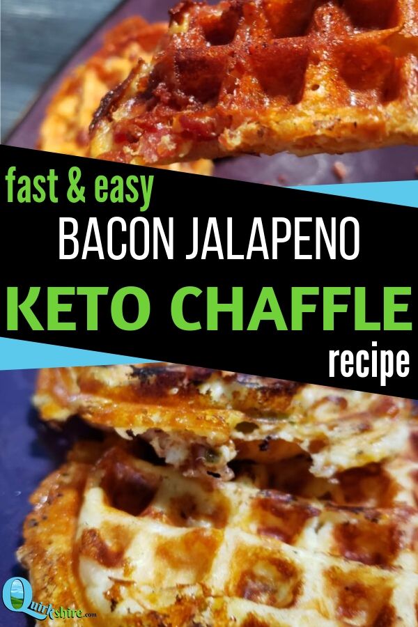 This bacon jalapeno keto chaffle is a delicious spicy snack or meal. Fast and easy recipe to follow, and it tastes delicious!