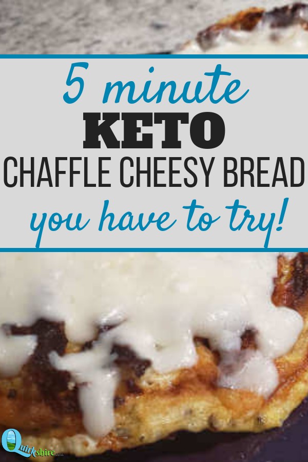 This keto chaffle cheesy bread is ready in 5 minutes - makes the perfect side!