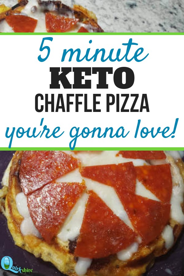 This 5 minute keto chaffle pizza will cure your pizza craving in a jiff!