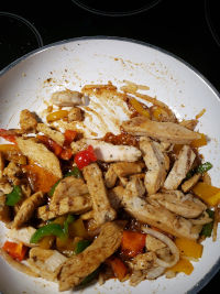 This easy keto chicken stir fry comes together in just a few minutes. Use low carb veggies and coconut aminos for a fast, healthy low carb dinner!