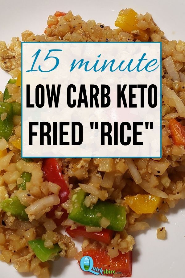 Keto fried "rice" makes the perfect side dish on a busy night. It's ready in just 15 minutes!