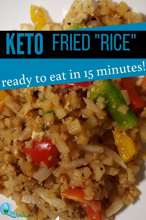 Keto cauliflower fried rice is fast and easy to make. It's the perfect way to satisfy your Chinese take-out craving quick!