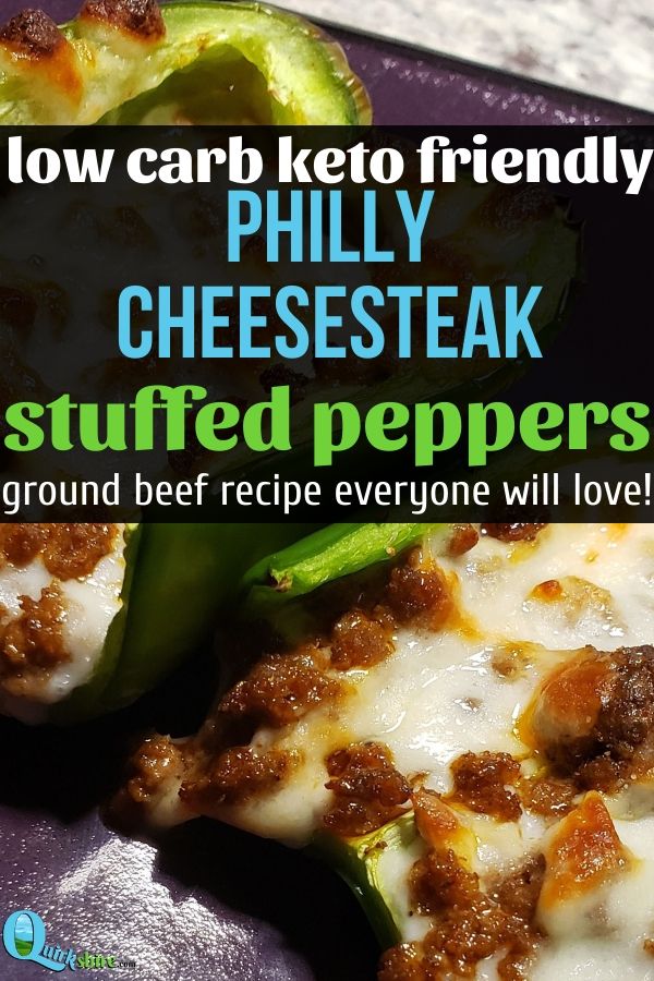 Easy Keto Philly Cheesesteak Stuffed Peppers | Quirkshire