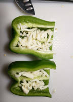 Add cheese to the cut peppers before adding the beef filling to get an extra cheesy flavor!