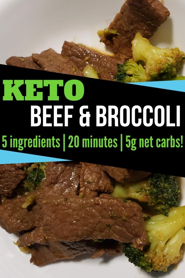 This low carb keto beef & broccoli stir fry is better than take-out! It uses only 5 ingredients and has 5g net carbs per serving! Ready to eat in just 20 minutes!