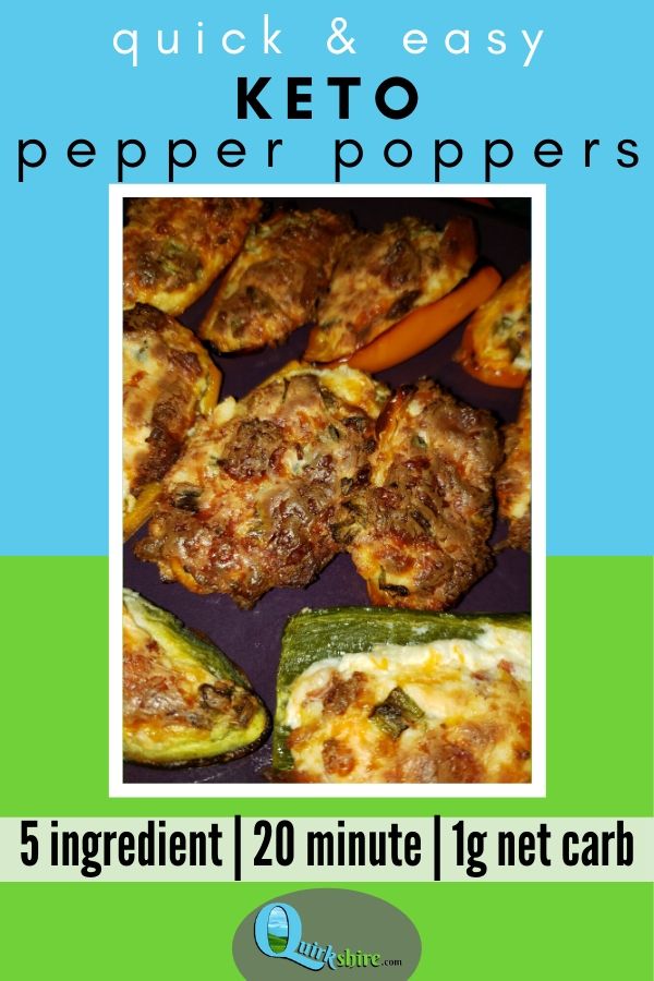 Keto pepper poppers are quick and easy to make with just a few ingredients. Add a little spice to your life!